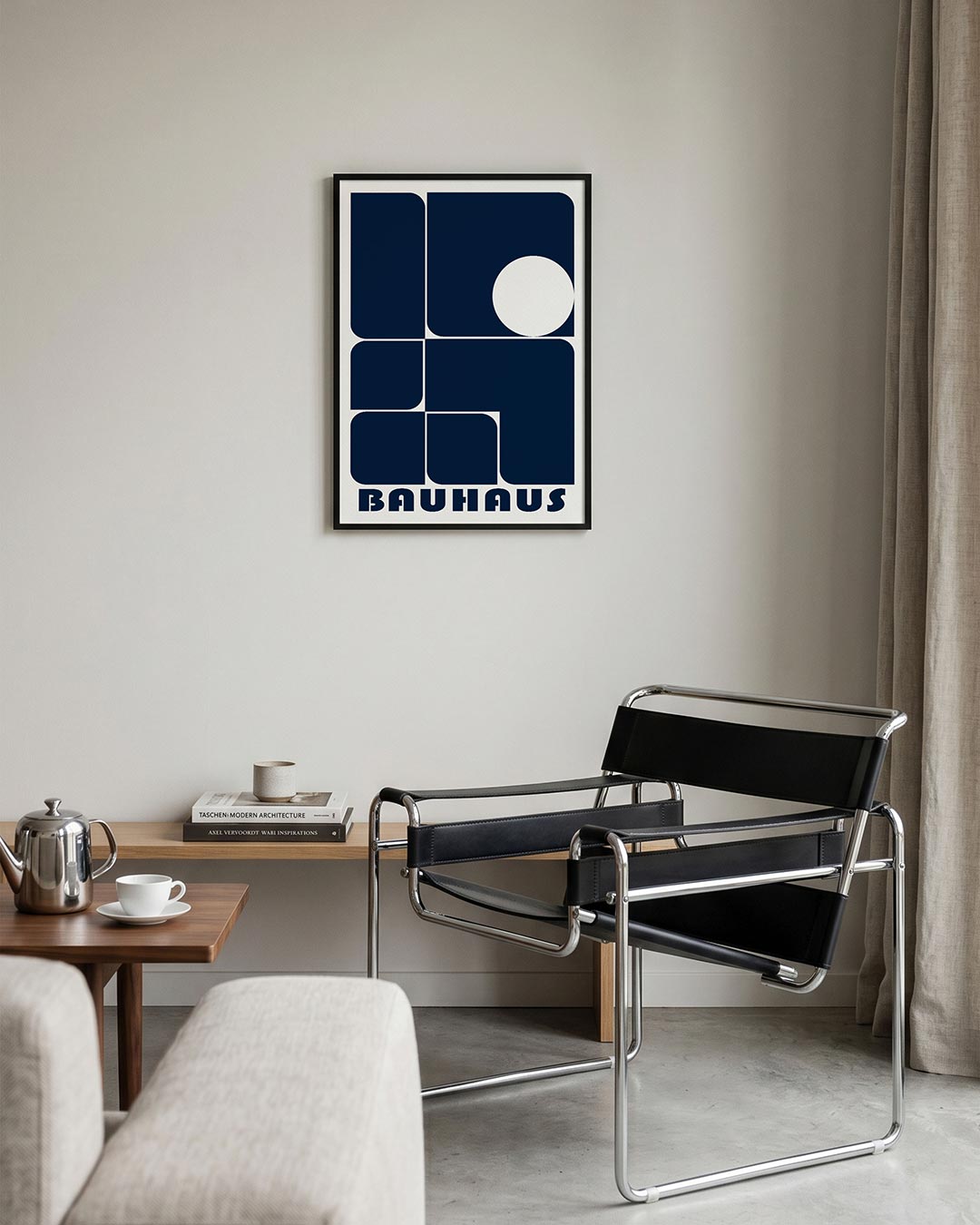 Vormen en vlakken – geometrische Bauhaus poster in staand formaat