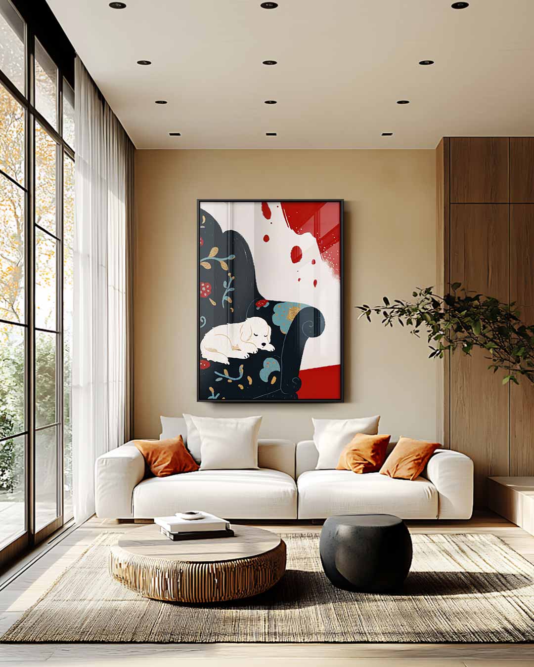 Slaapgezelschap – modern portret kunstwerk van WallArtistic