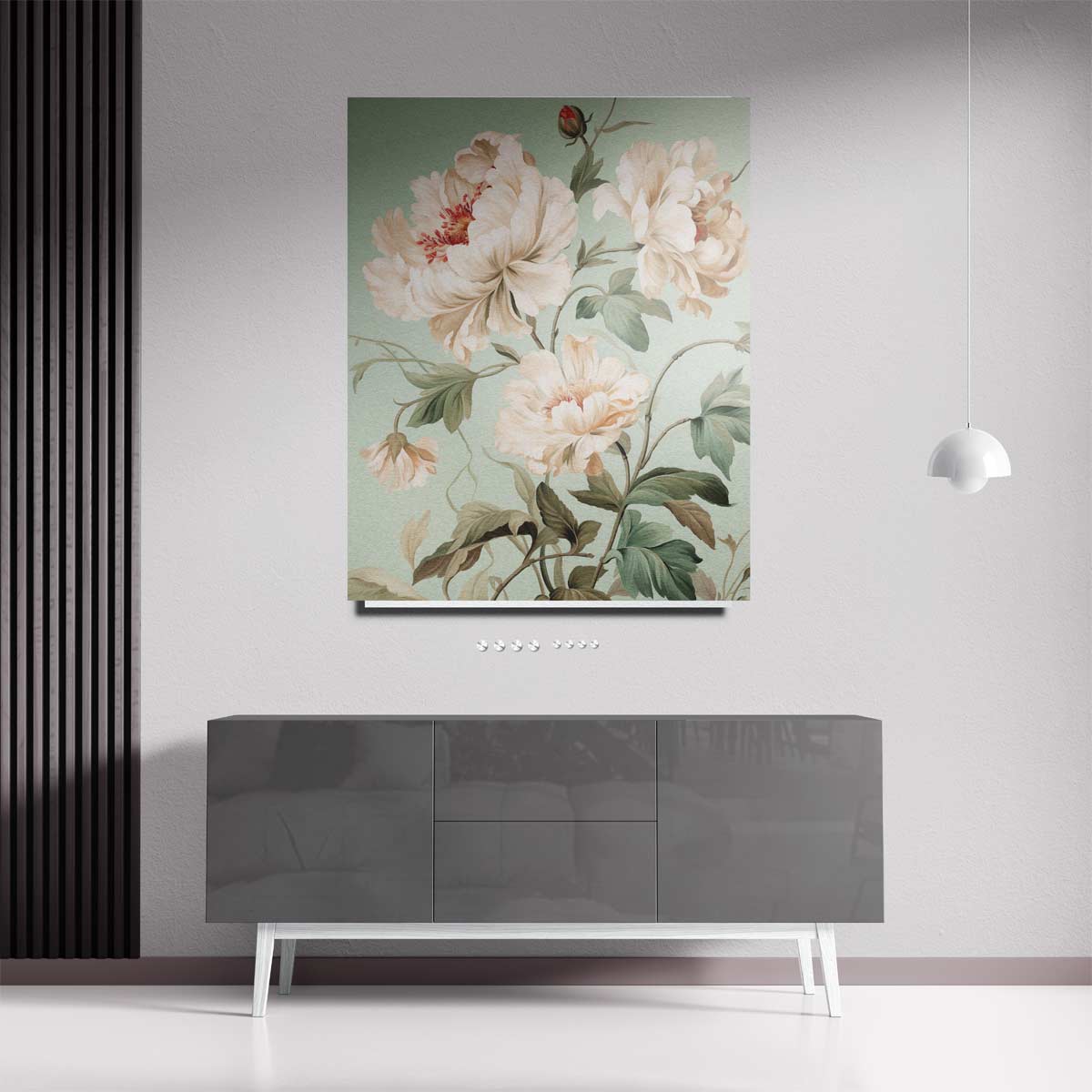 Tijdloze Bloemenpracht – staande wandkunst voor woonkamer of interieur