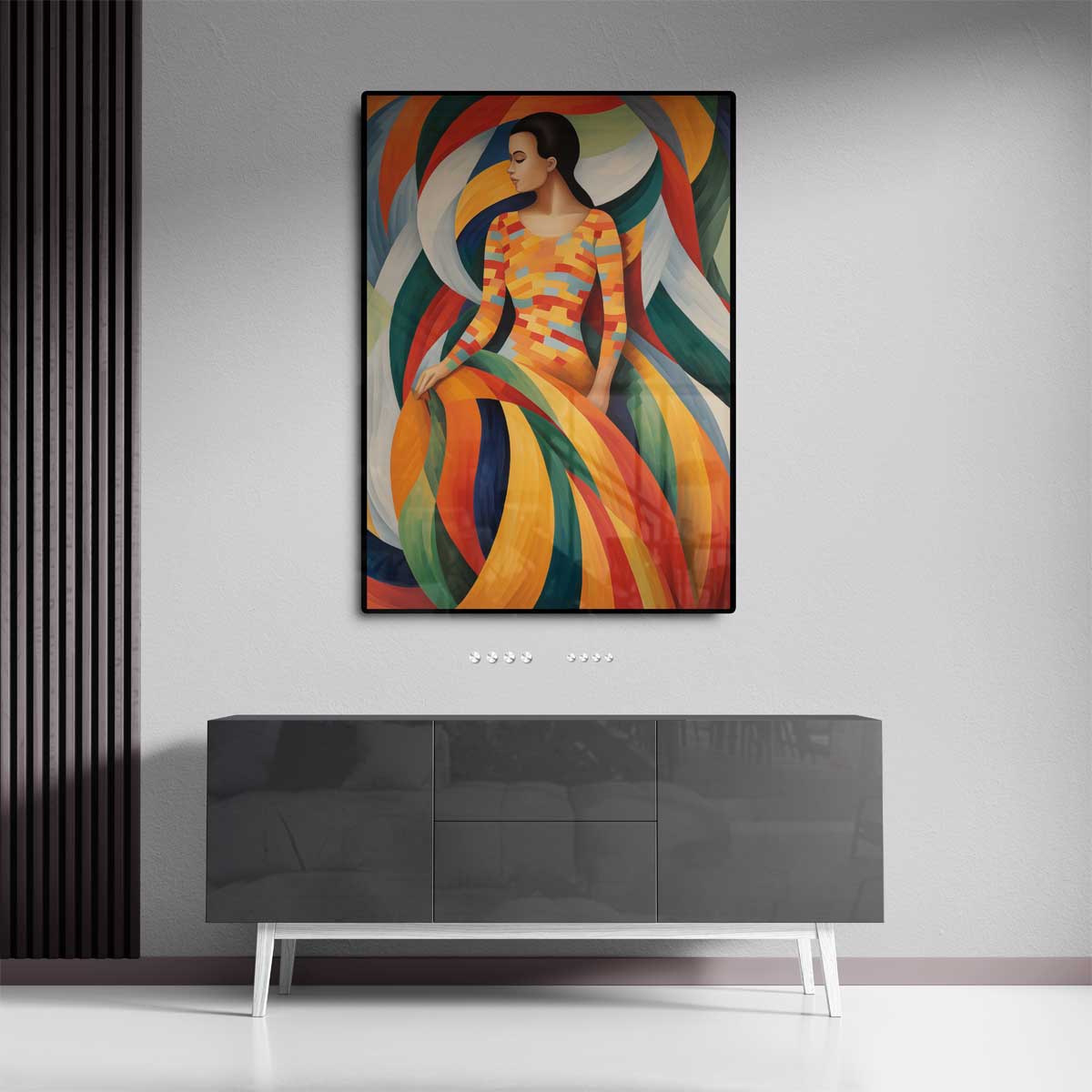 Kleurrijke Harmonie – portret wandkunst van WallArtistic