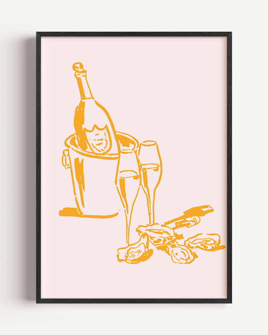 Luxe Champagne Moment – keuken portret poster als wanddecoratie