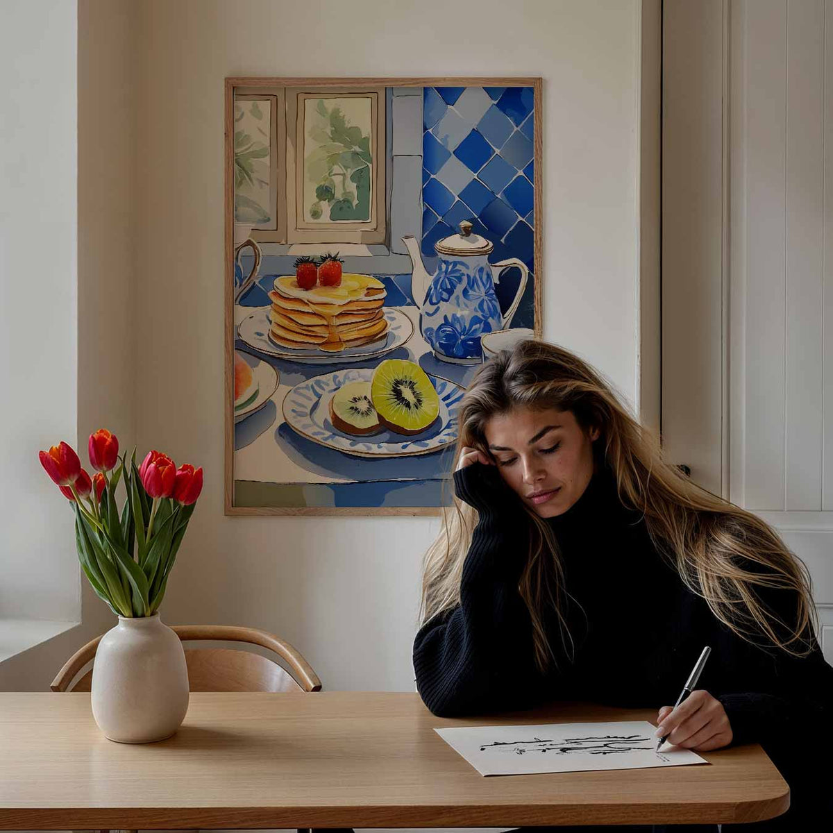 Ontbijt in Zomerse Stijl – keuken portret poster, afbeelding 7