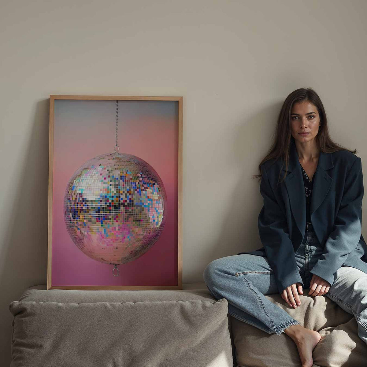 Glamour Disco – Streetart wandkunst als portret poster
