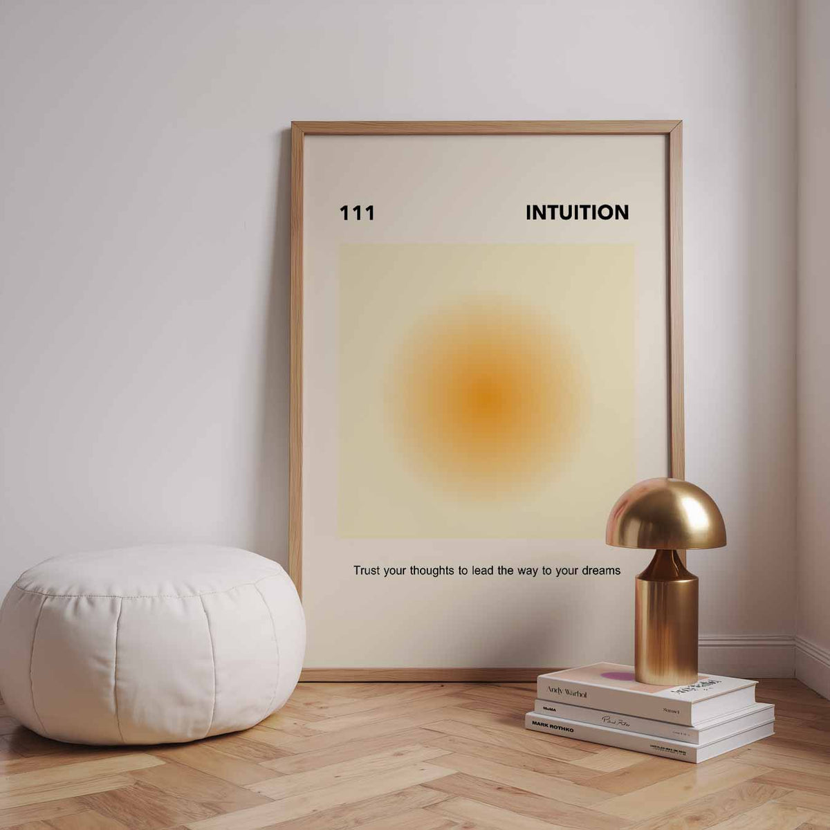 Vertrouw op je intuïtie – staande muurposter met mindful uitstraling