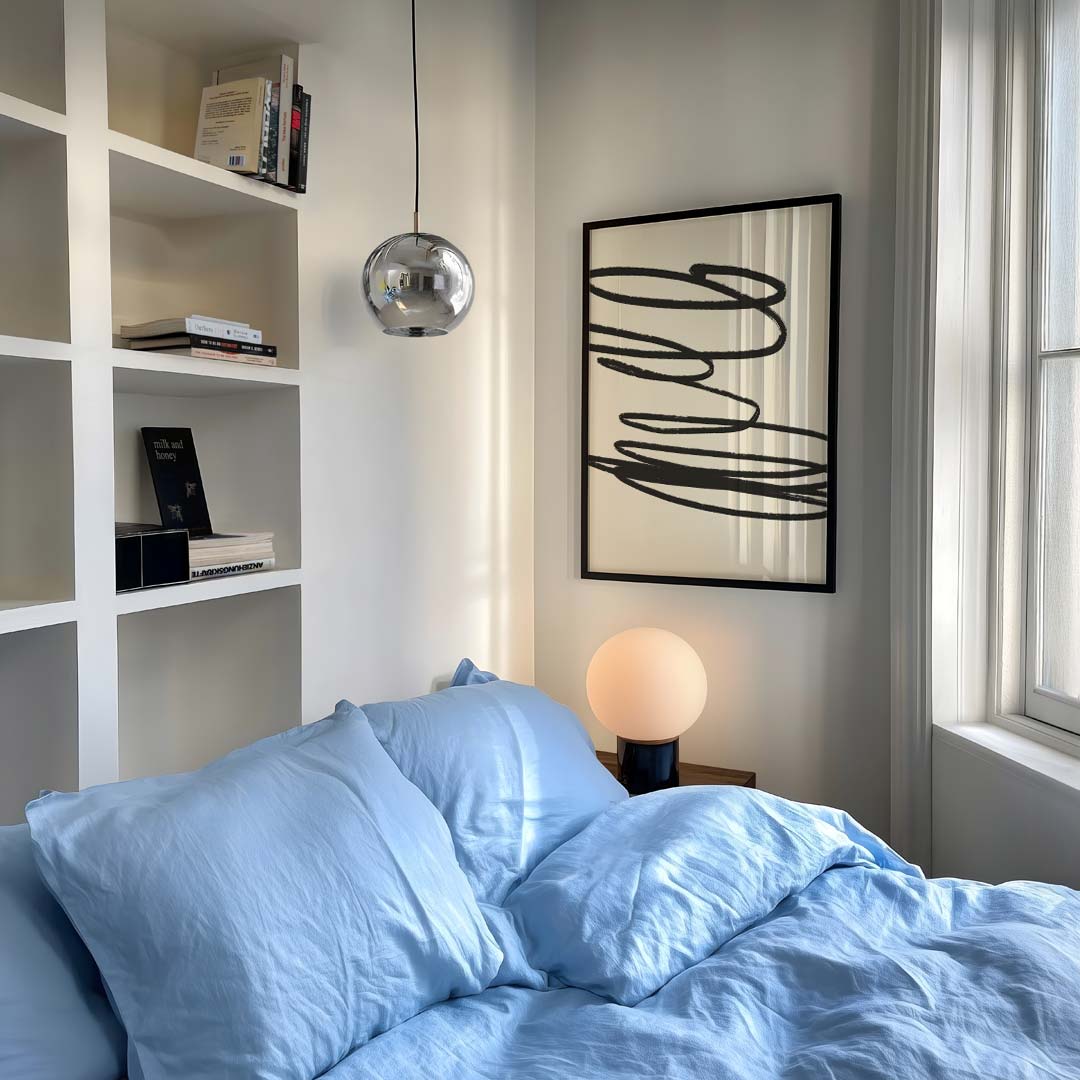 Modern Minimalistische Krul Art – staande abstracte wanddecoratie van WallArtistic