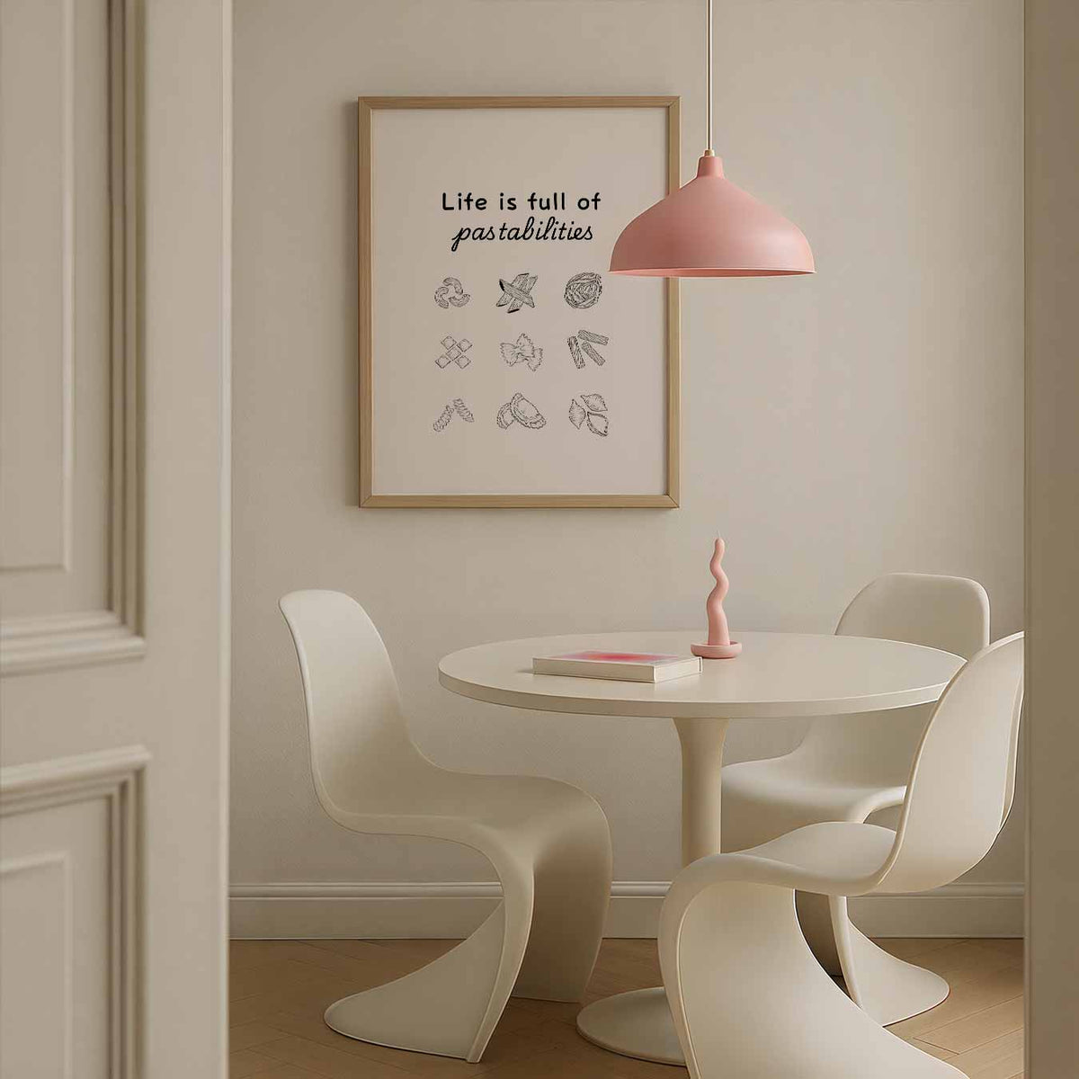 Pasta Mogelijkheden – culinaire wandkunst als portret poster