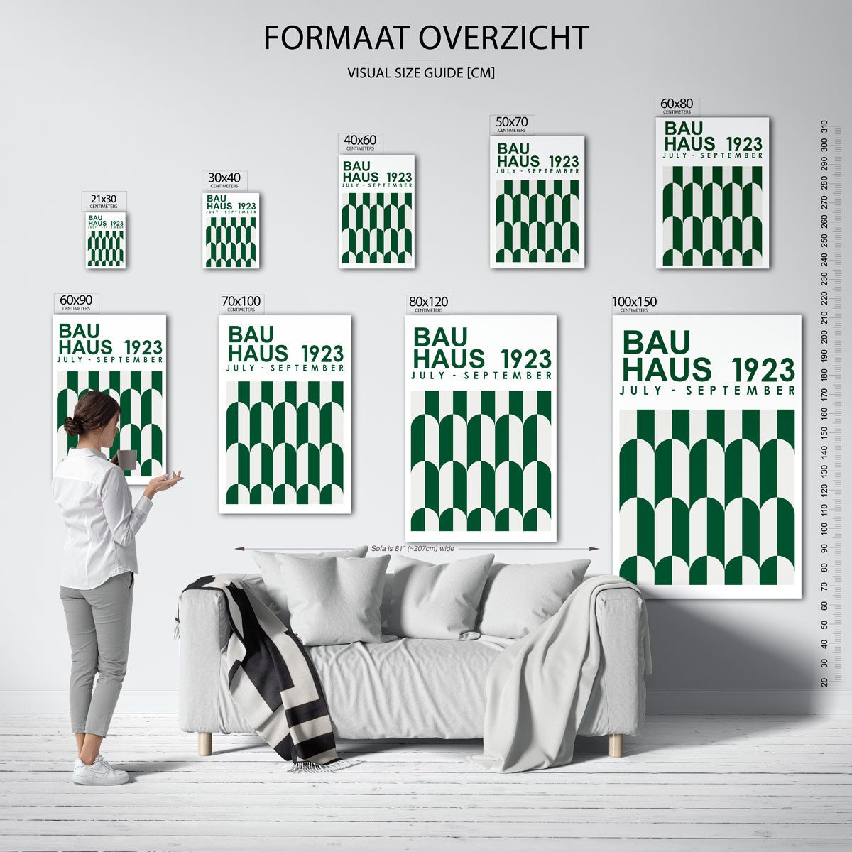  – Bauhaus poster als moderne geometrische wanddecoratie