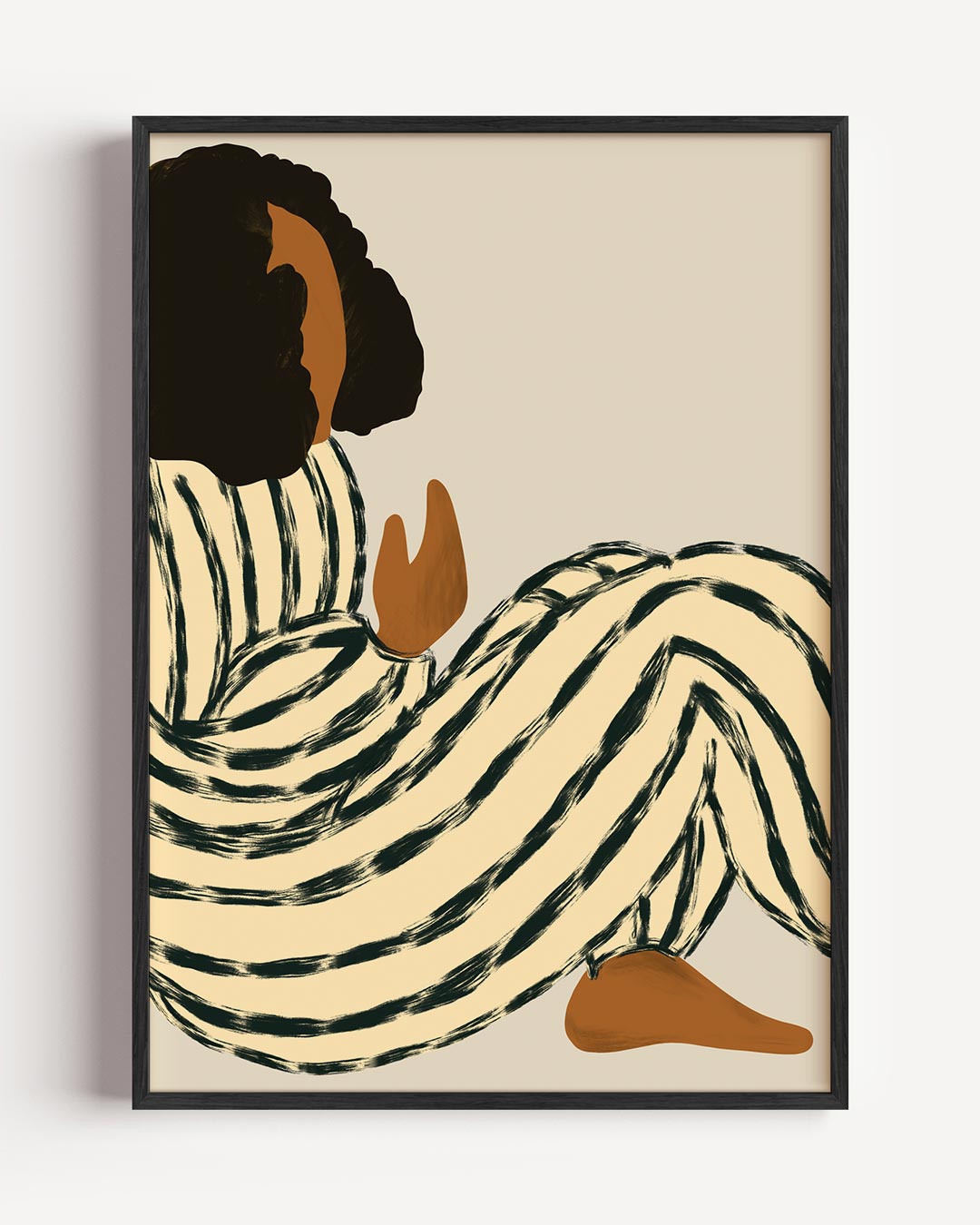 Relaxed Vibes in Stijl – vrouwelijk portret poster als wanddecoratie