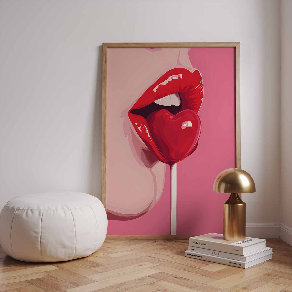 Liefdevolle Pop-art – urban poster in staand formaat