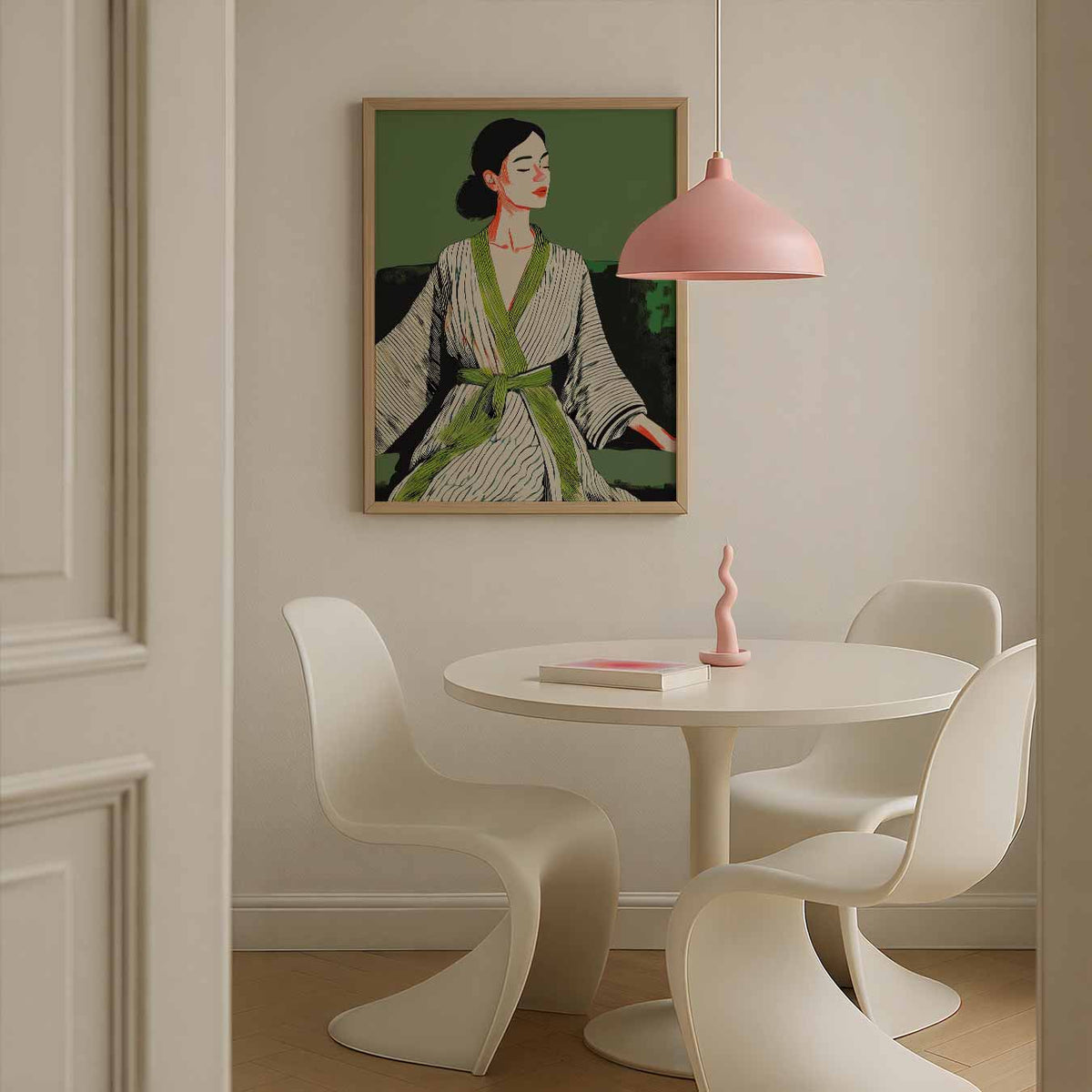Zen Meditatie Vrouwenposter – zomerse poster in staand formaat