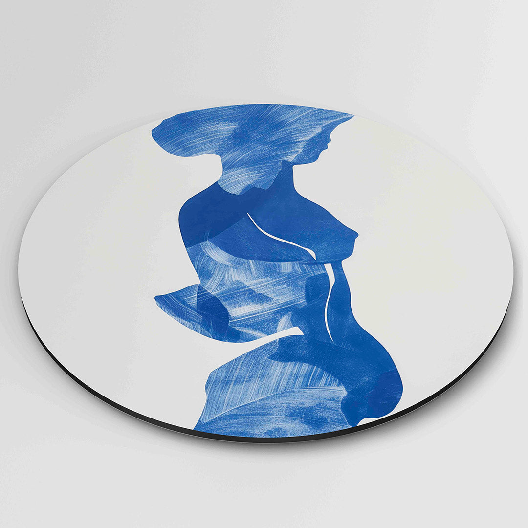 Abstracte figuur – kleurrijke wandkunst als muurcirkel