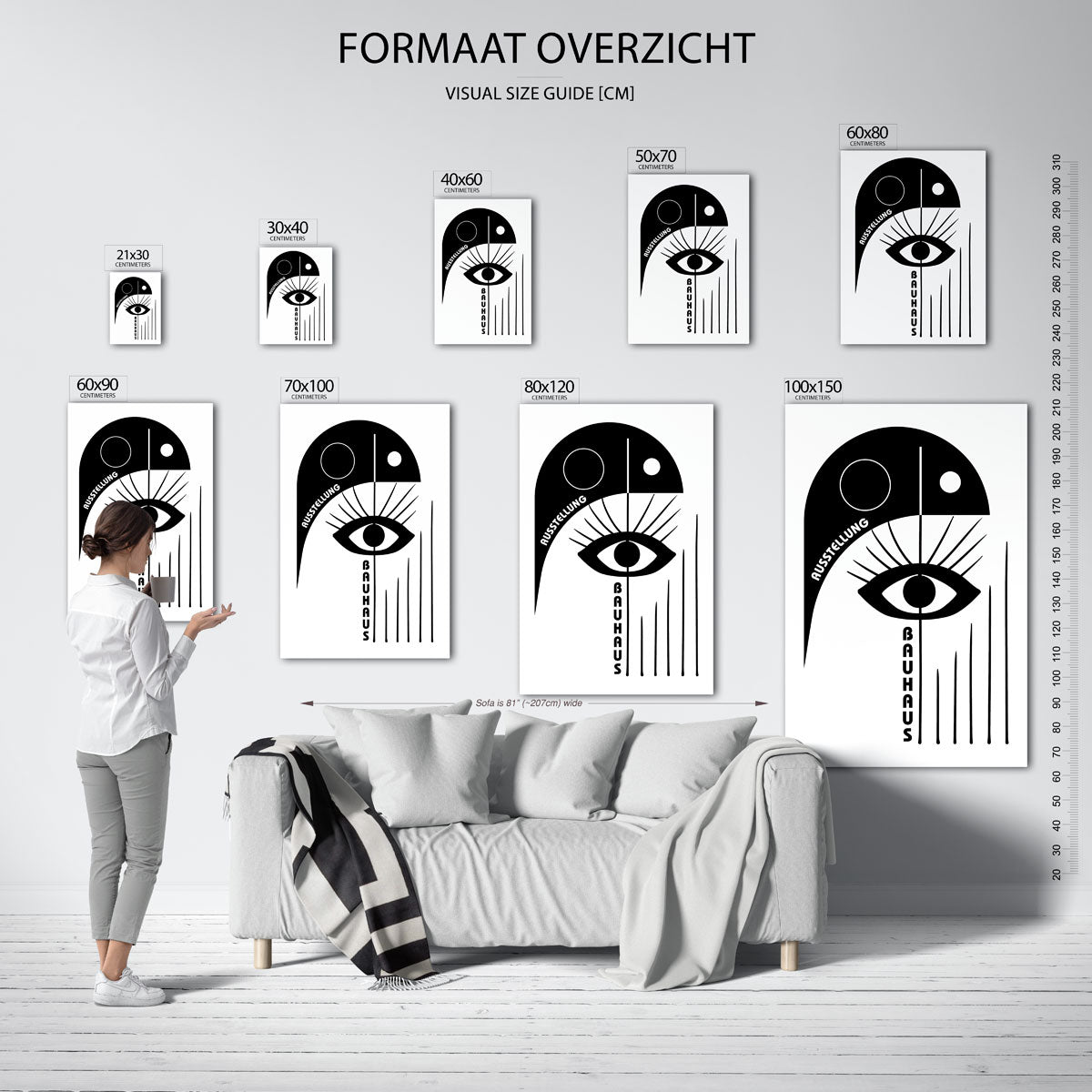  – geometrische poster in Bauhaus-stijl van WallArtistic