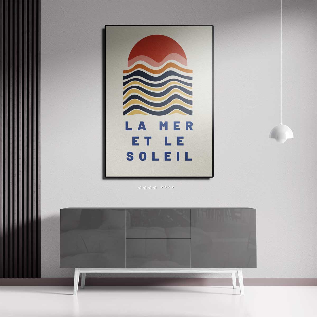 Zonsondergang aan Zee – staand kunstwerk voor modern interieur