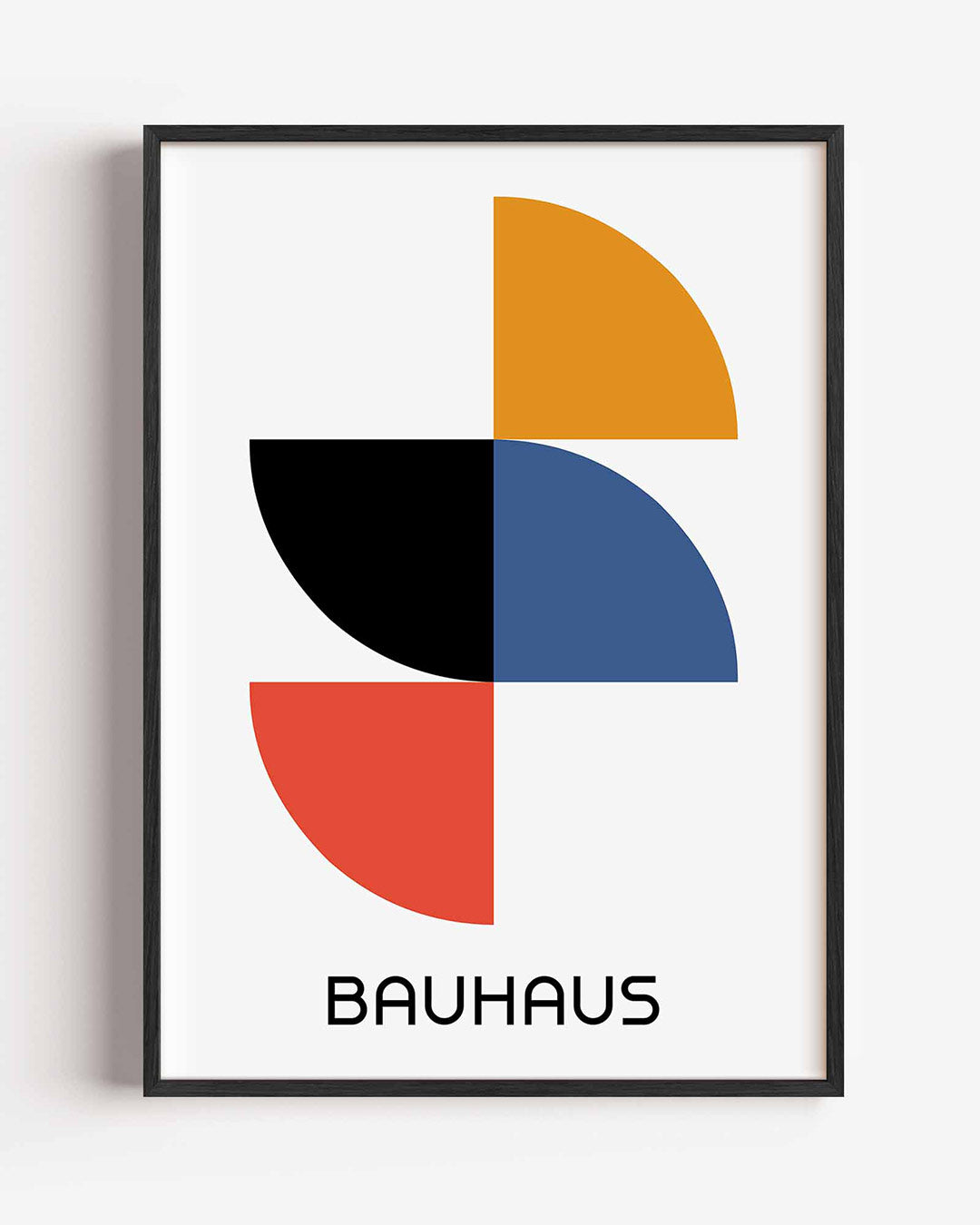 Vormen en vlakken – staande Bauhaus poster als wanddecoratie