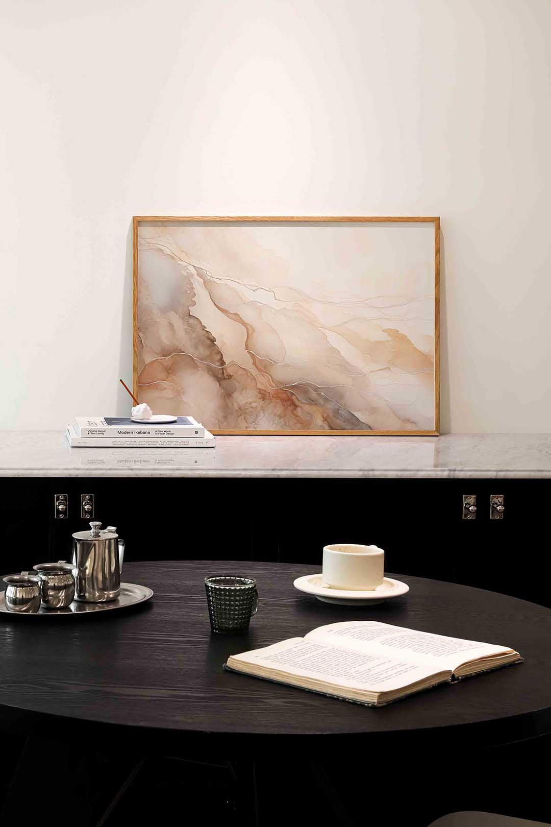 Abstracte lijnen en vormen – abstracte poster in liggend formaat