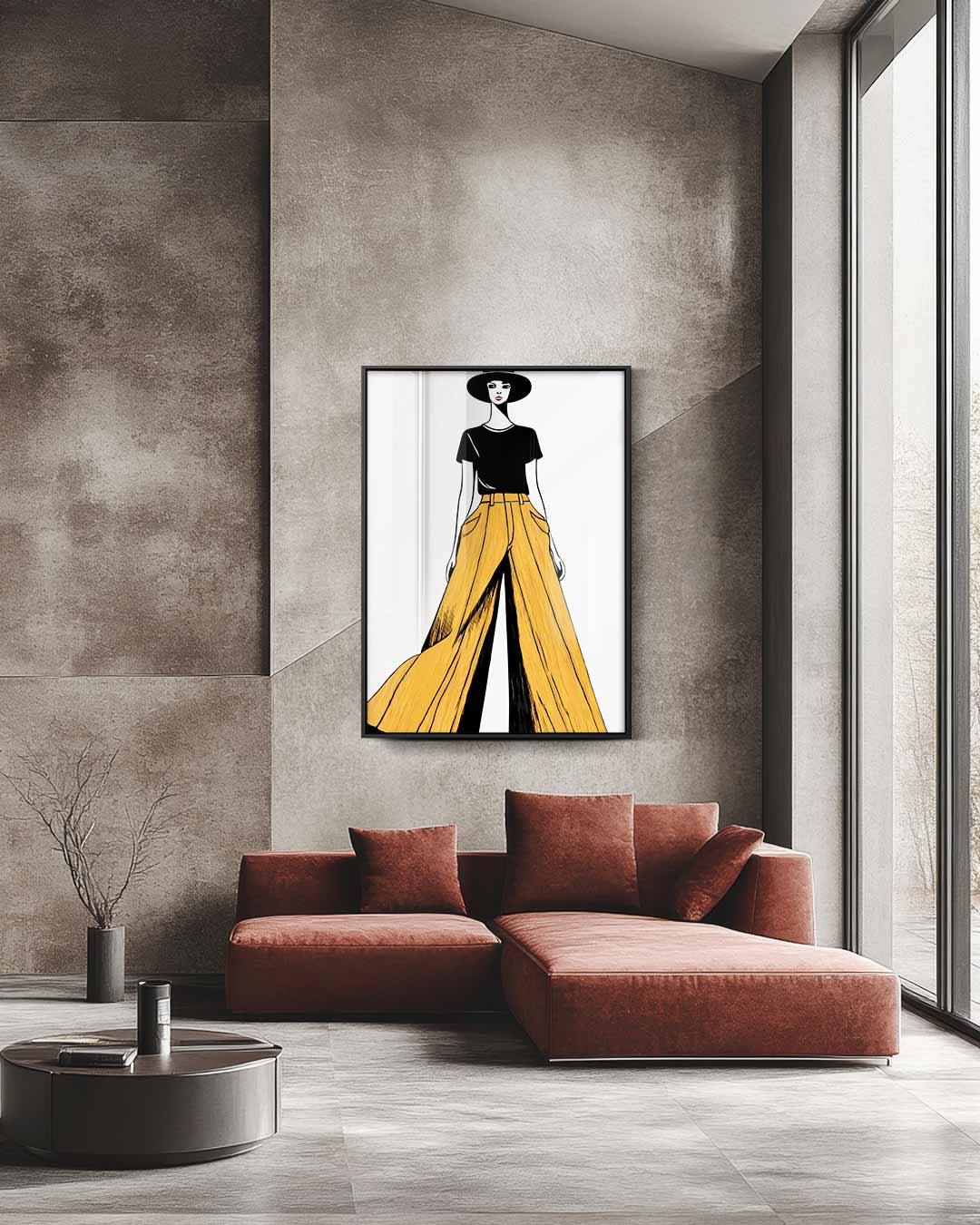 Stijlvolle Dames Silhouet – staande wandkunst voor woonkamer of interieur