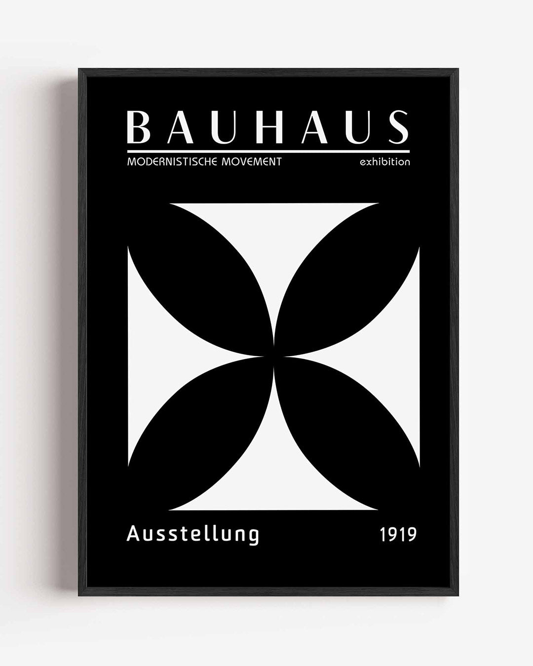 Vorm en balans – staande Bauhaus poster als wanddecoratie