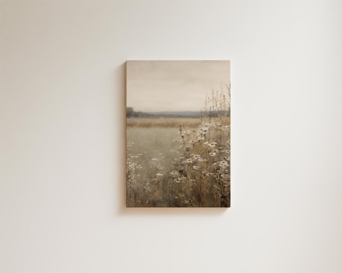 Zomersereniteit in de Weide – kunstwerk met zwarte baklijst