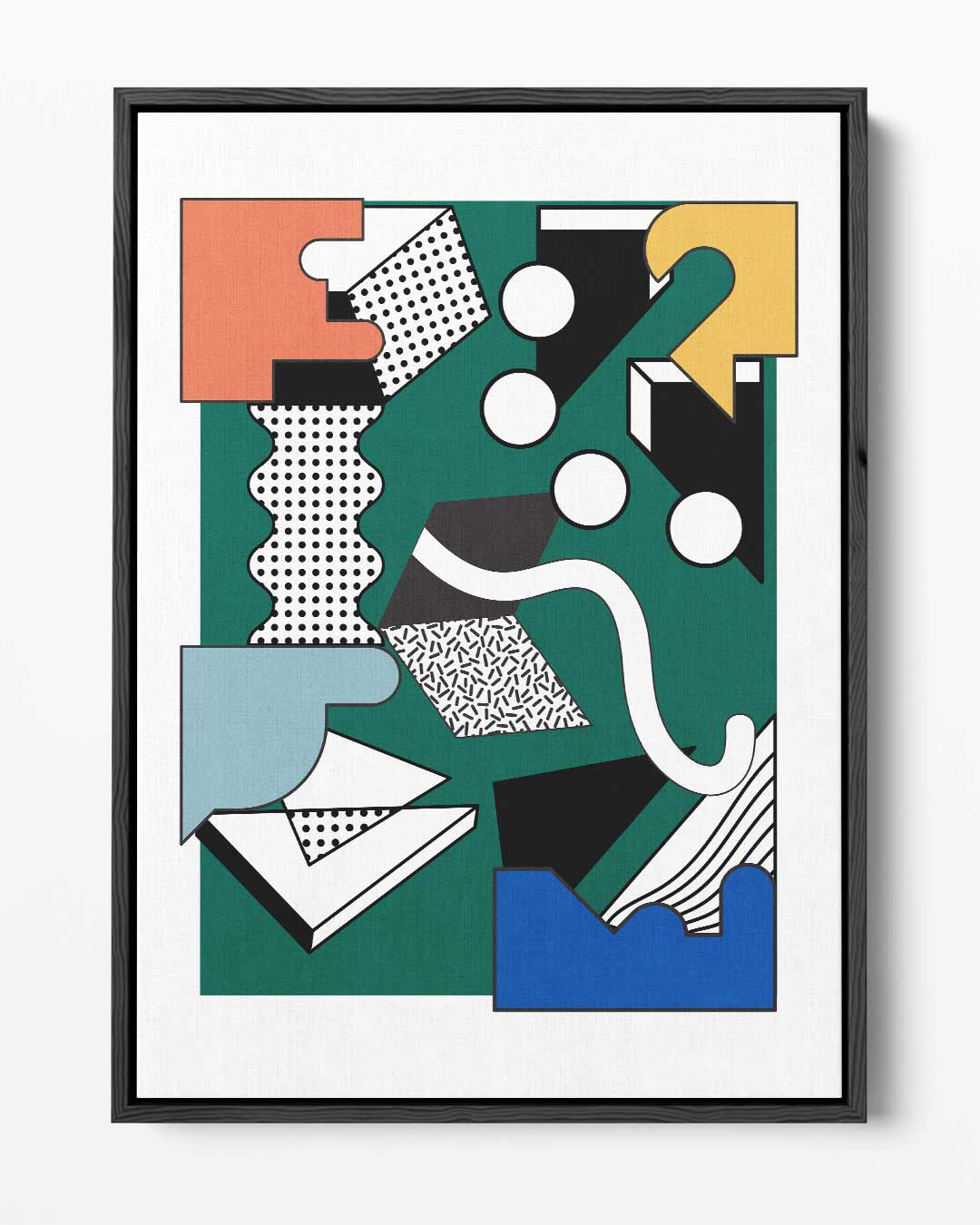 Kleurrijk Labyrint – portret kunstwerk als wanddecoratie