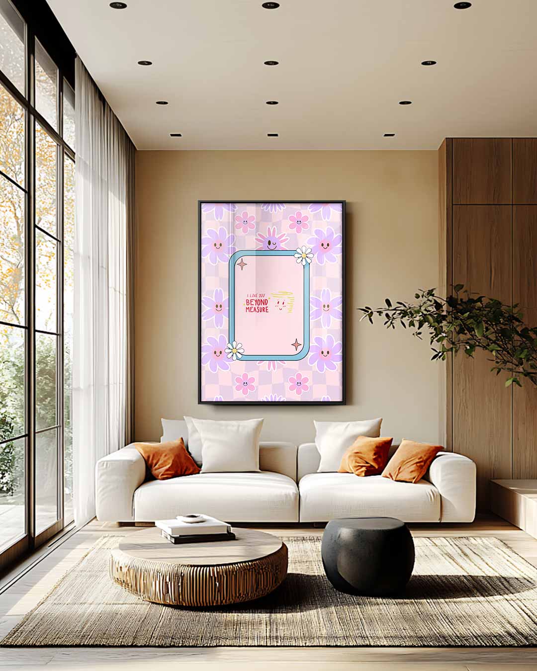 Bloemenkaart "Beyond Measure – staand kunstwerk voor modern interieur