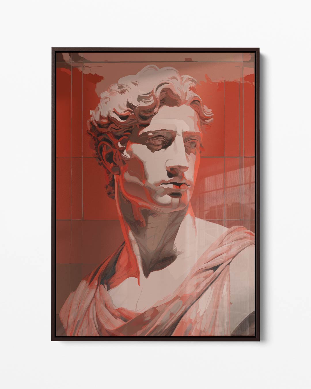 Klassieke Beeltenis in Rood – portret kunstwerk als wanddecoratie