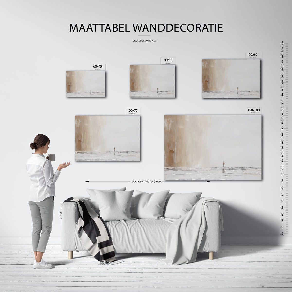 Horizon – moderne liggende wanddecoratie