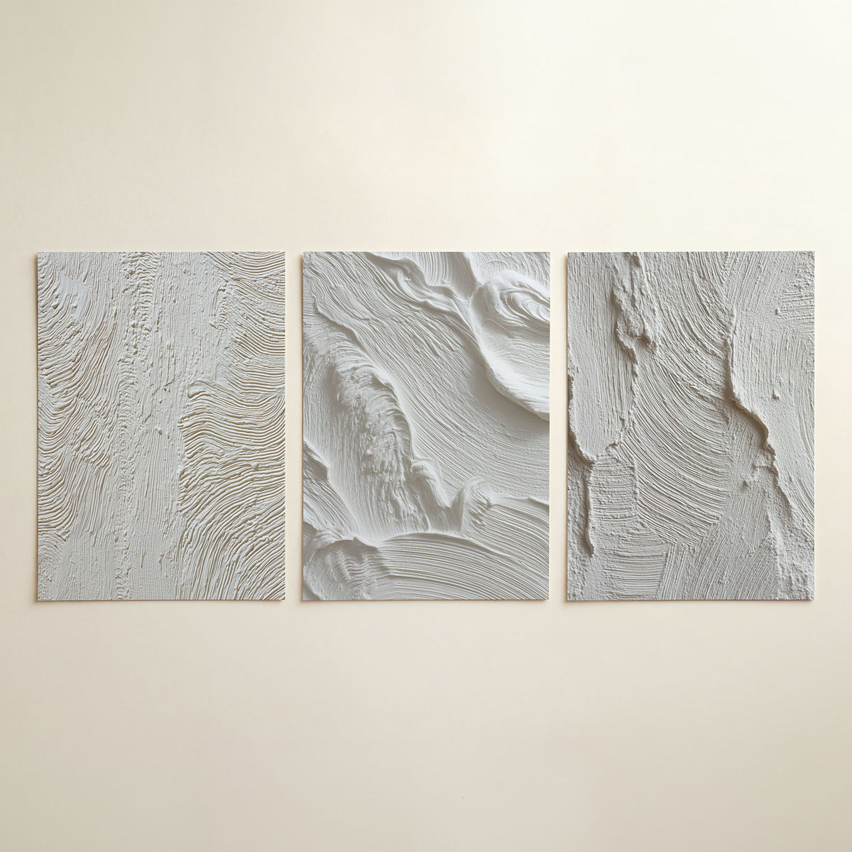 Textuur en lijnen posterset – detailweergave – deze posterset in drie delen toont een spel van golvende