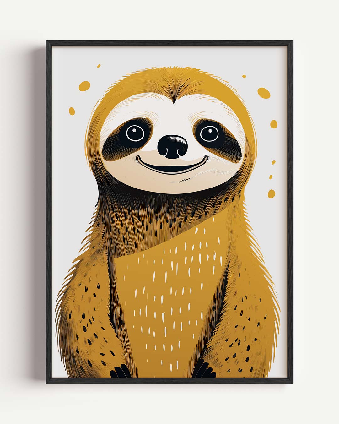 Lieve Luiaard – kids portret poster als wanddecoratie