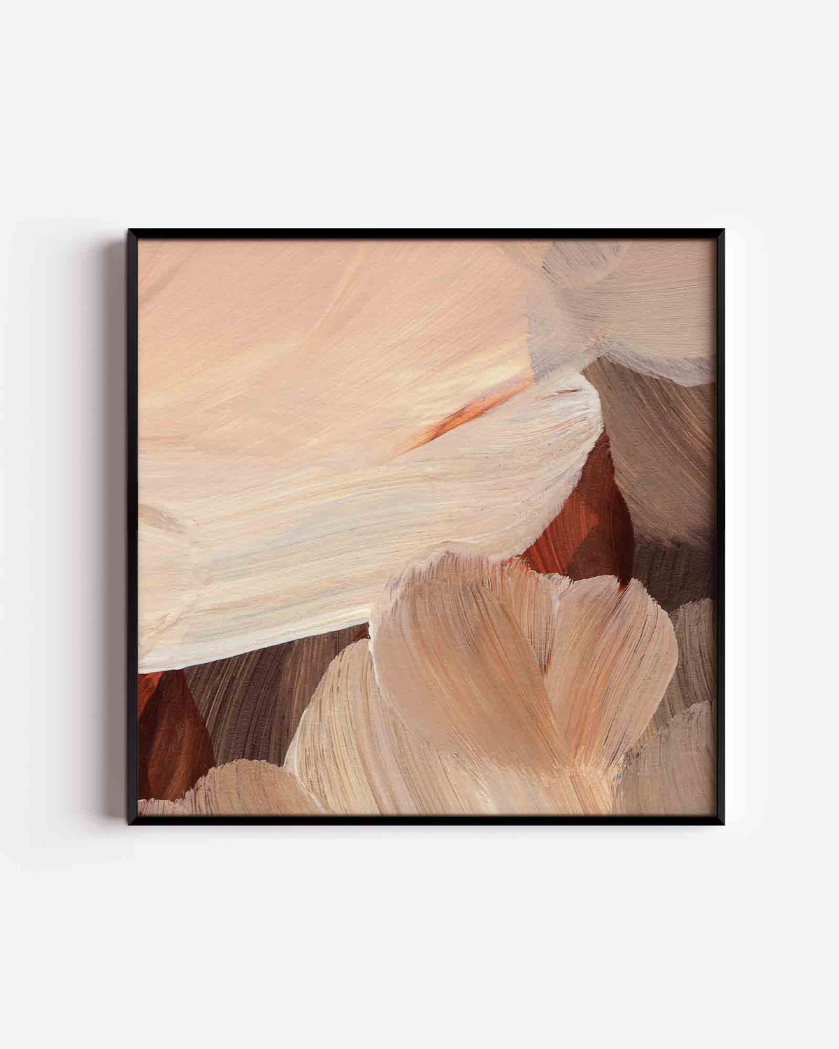 Abstracte penseelstreken – schilderkunst vierkante poster als wanddecoratie