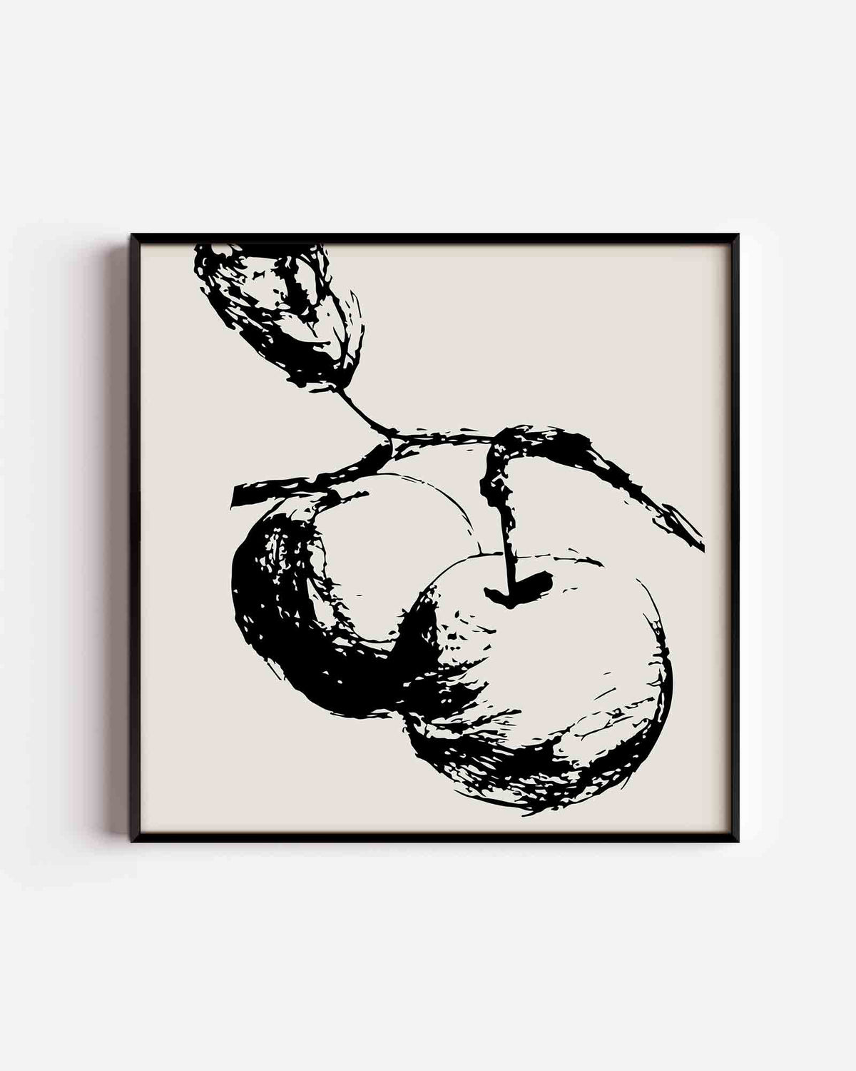 Twee appels – keuken vierkante poster als wanddecoratie