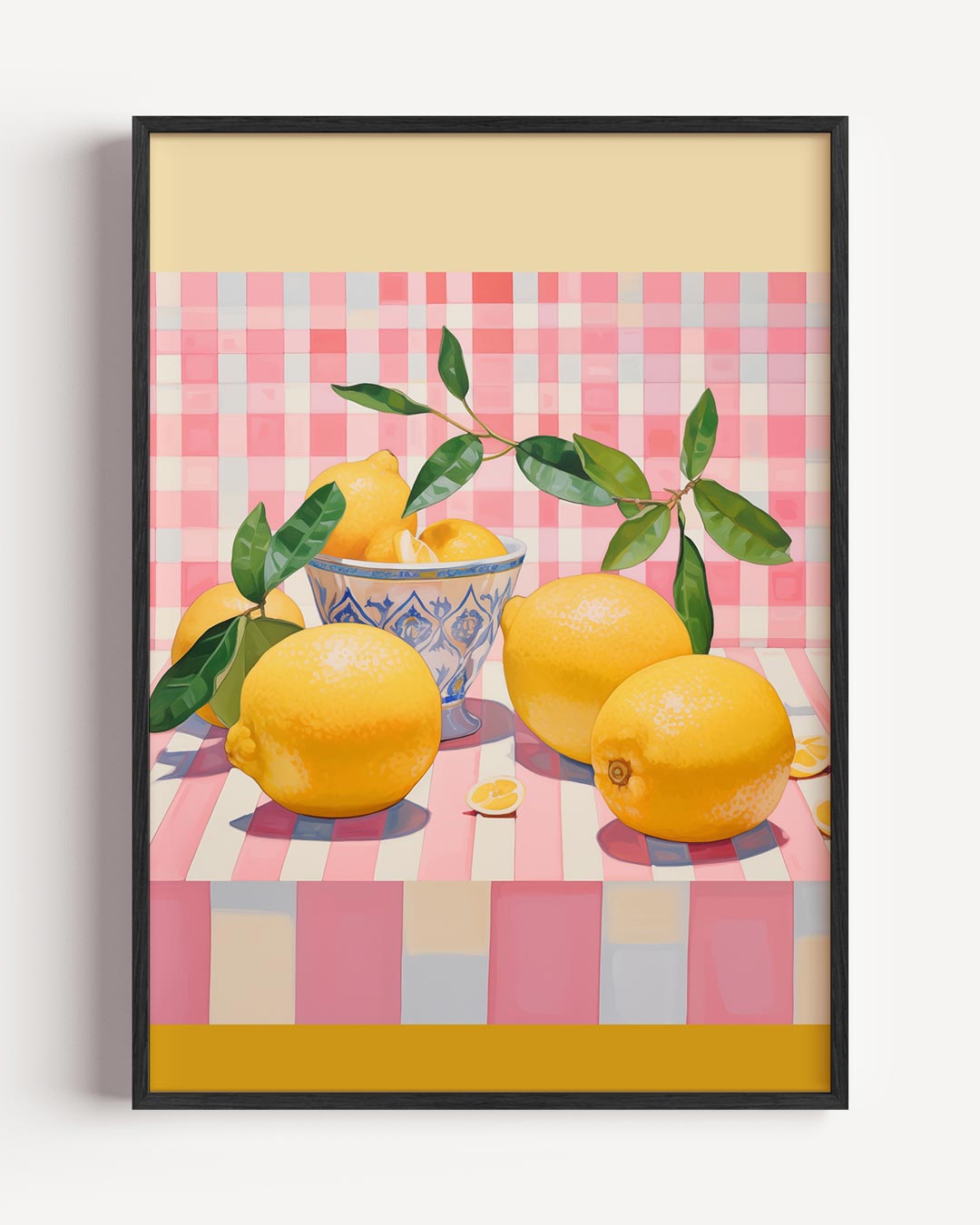 Zomerse Citroenen – keuken portret poster als wanddecoratie