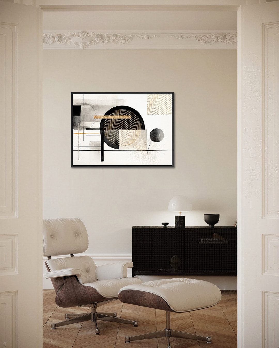 Geometrische lijnen – Liggende wanddecoratie – liggende wanddecoratie