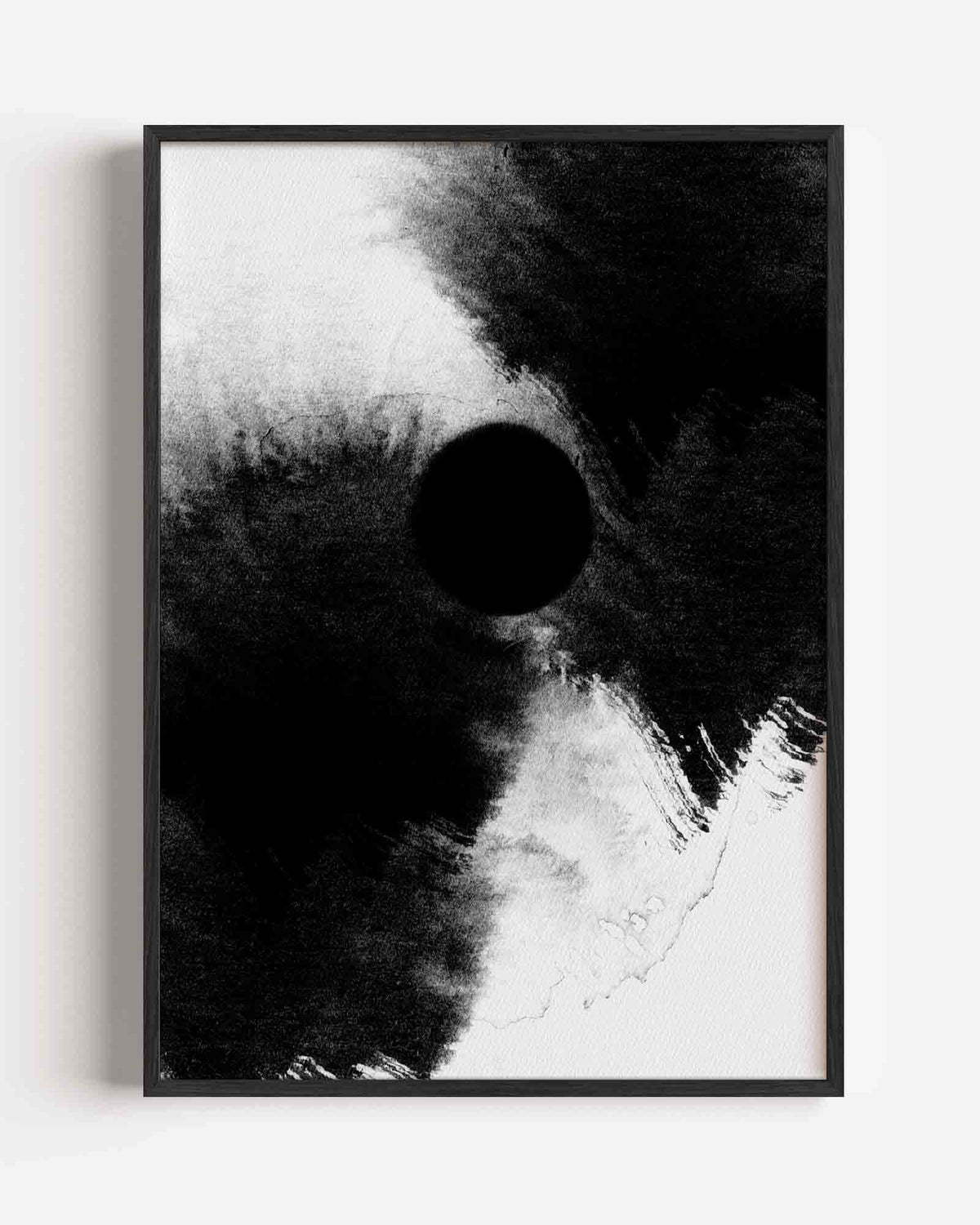Zwart wit cirkel – zacht abstracte portret poster als wanddecoratie