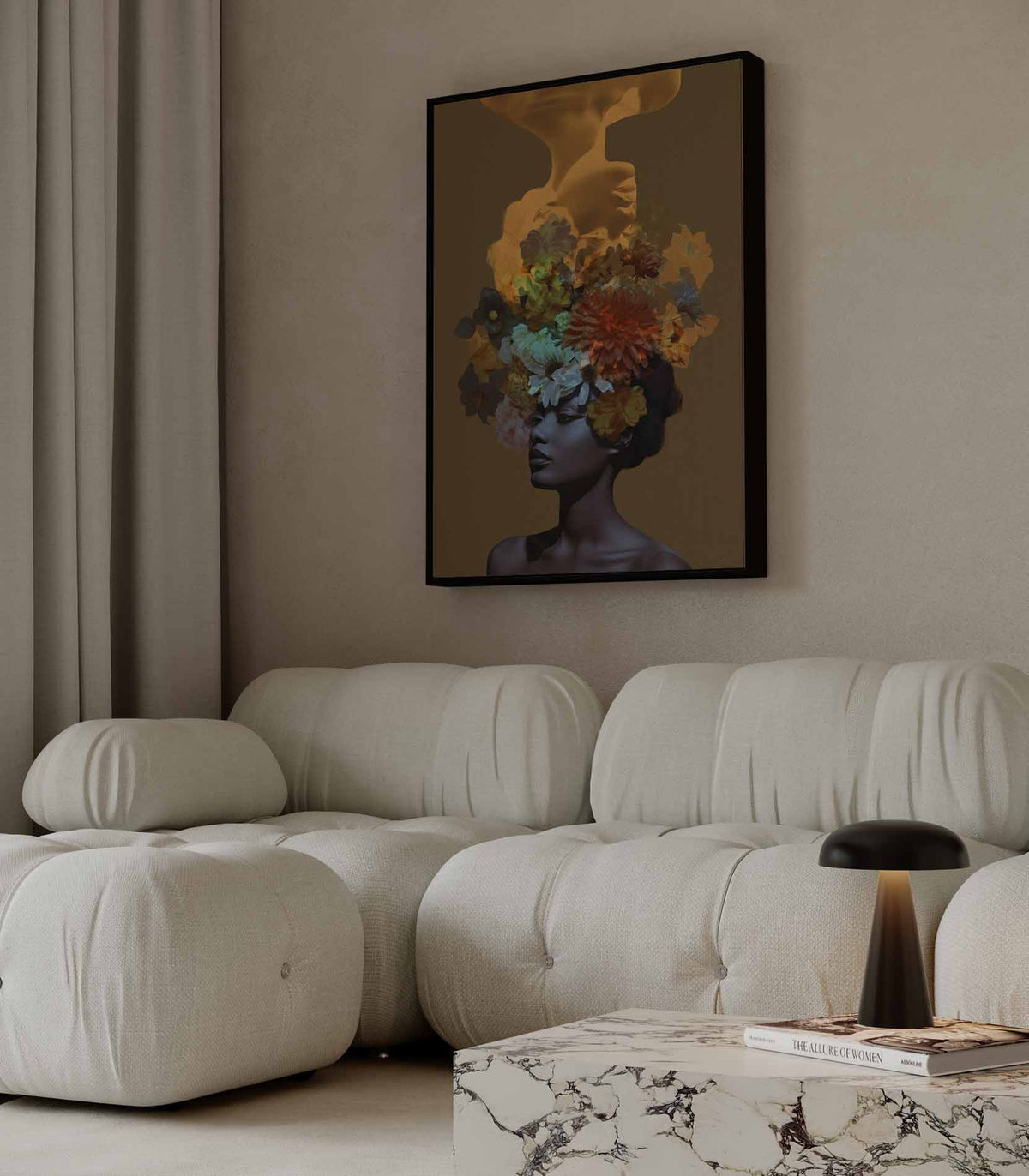 Bloemendroom Portret – portret wandkunst van WallArtistic