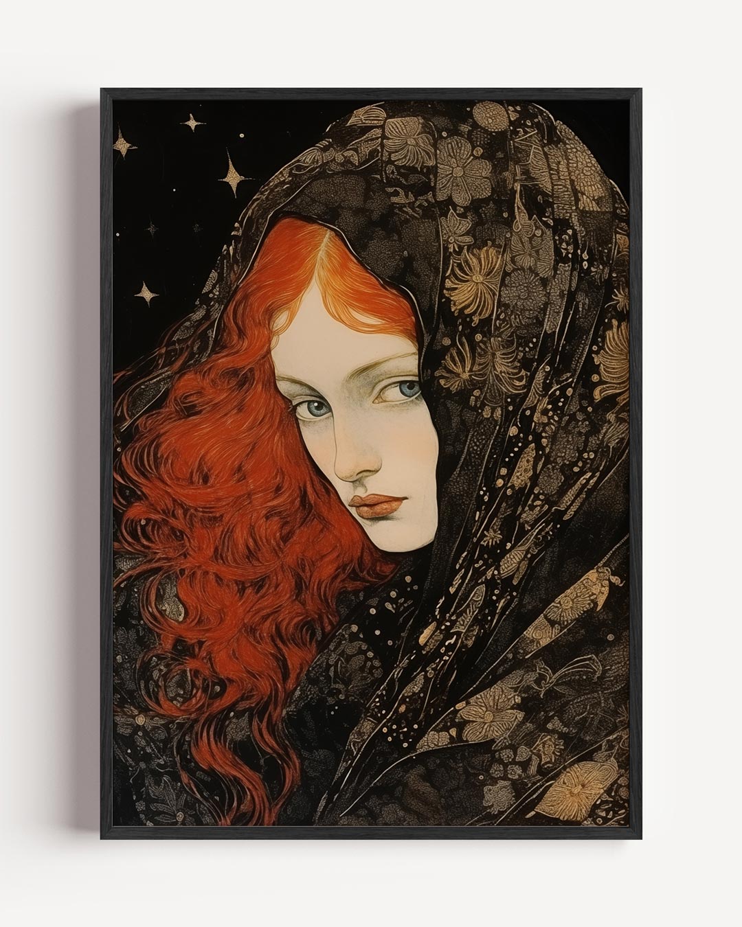 Mystieke Vrouwelijke Kracht – vrouwelijk portret poster als wanddecoratie