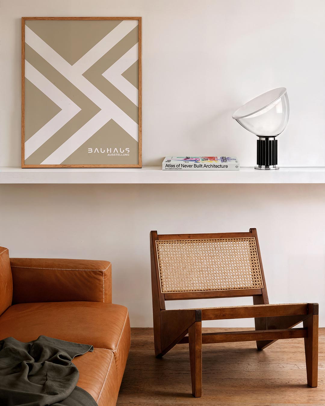 Lijnen en vlakkenspel – staande Bauhaus poster voor aan de muur