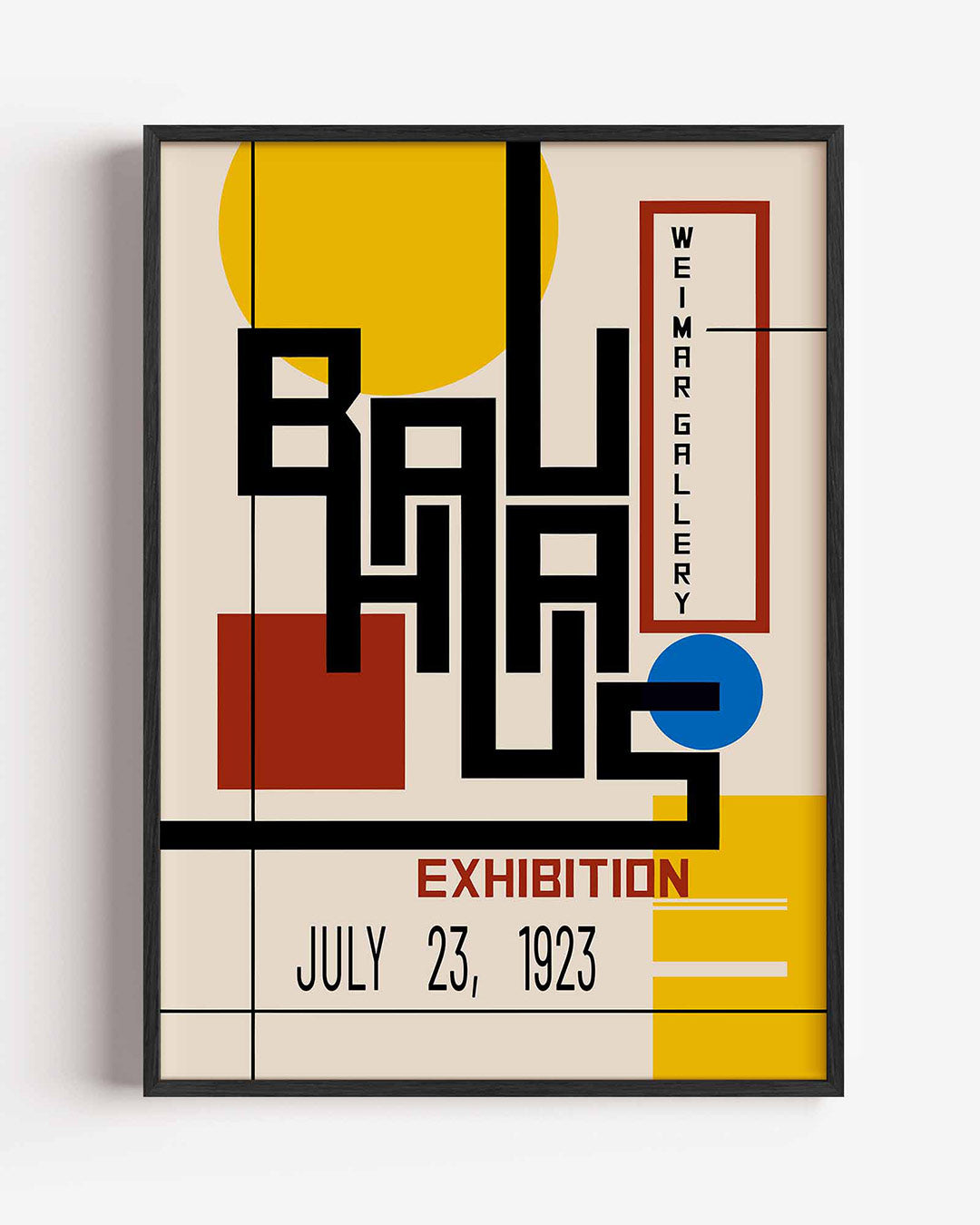 Vormen en vlaken – staande Bauhaus poster als wanddecoratie