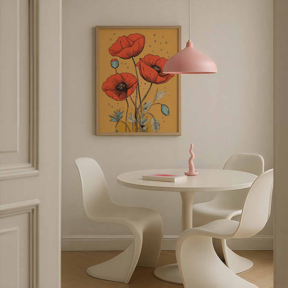 Bloeiende Klaproos – bloemen poster in staand formaat