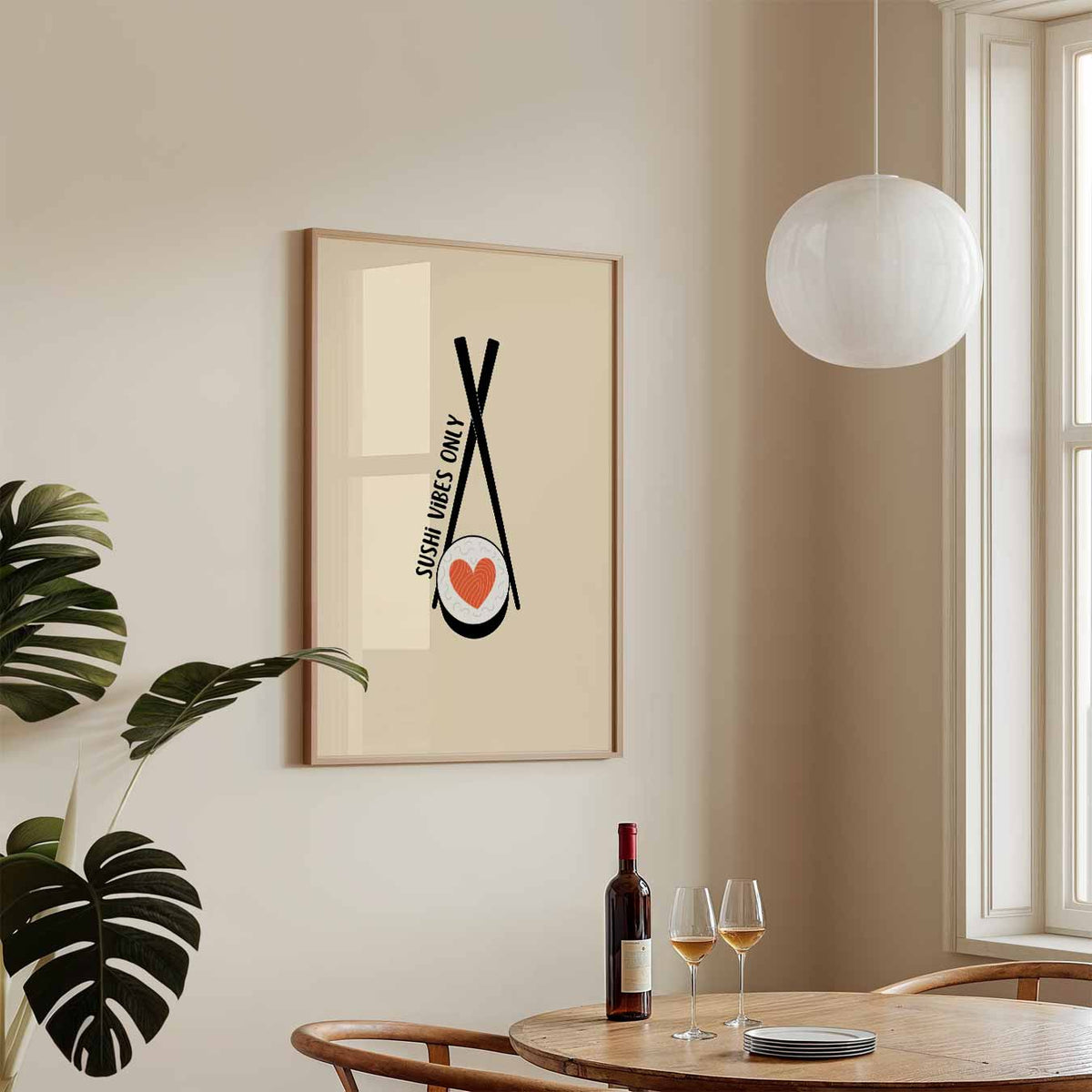Sushi Vibes Only – staande keuken wanddecoratie van WallArtistic