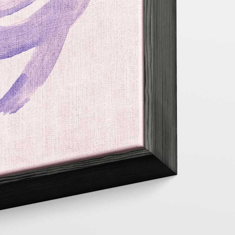 Dans van Lila – kunstwerk met zwarte baklijst