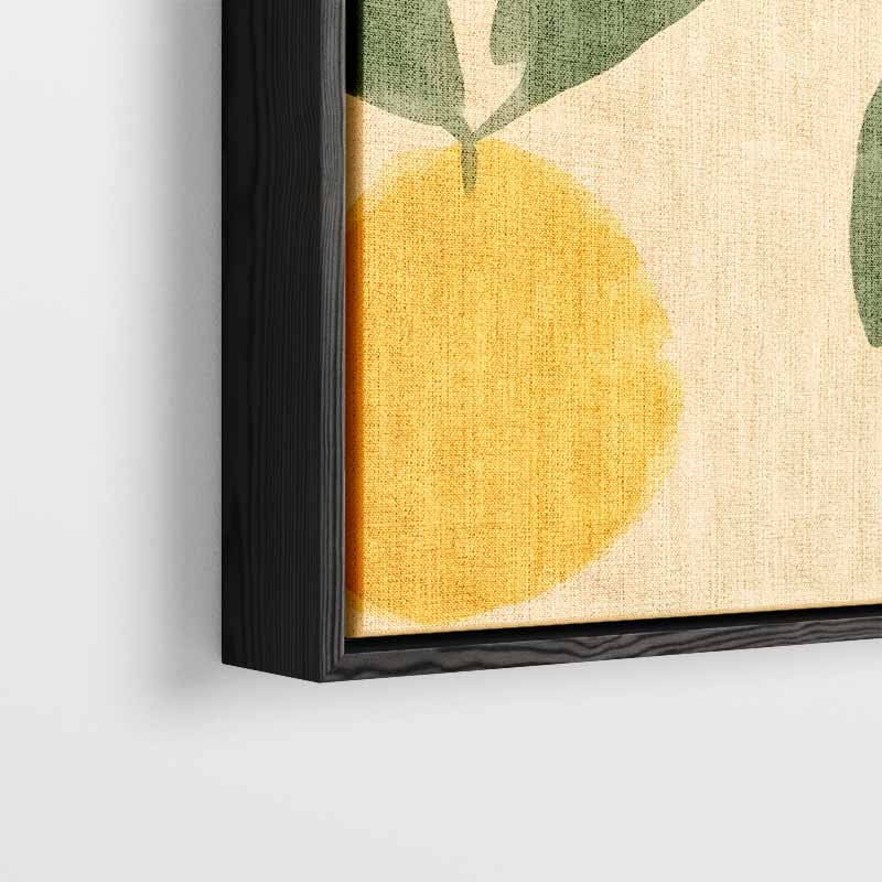 Zonnige Citroenfantasie – plexiglas kunstwerk als wanddecoratie