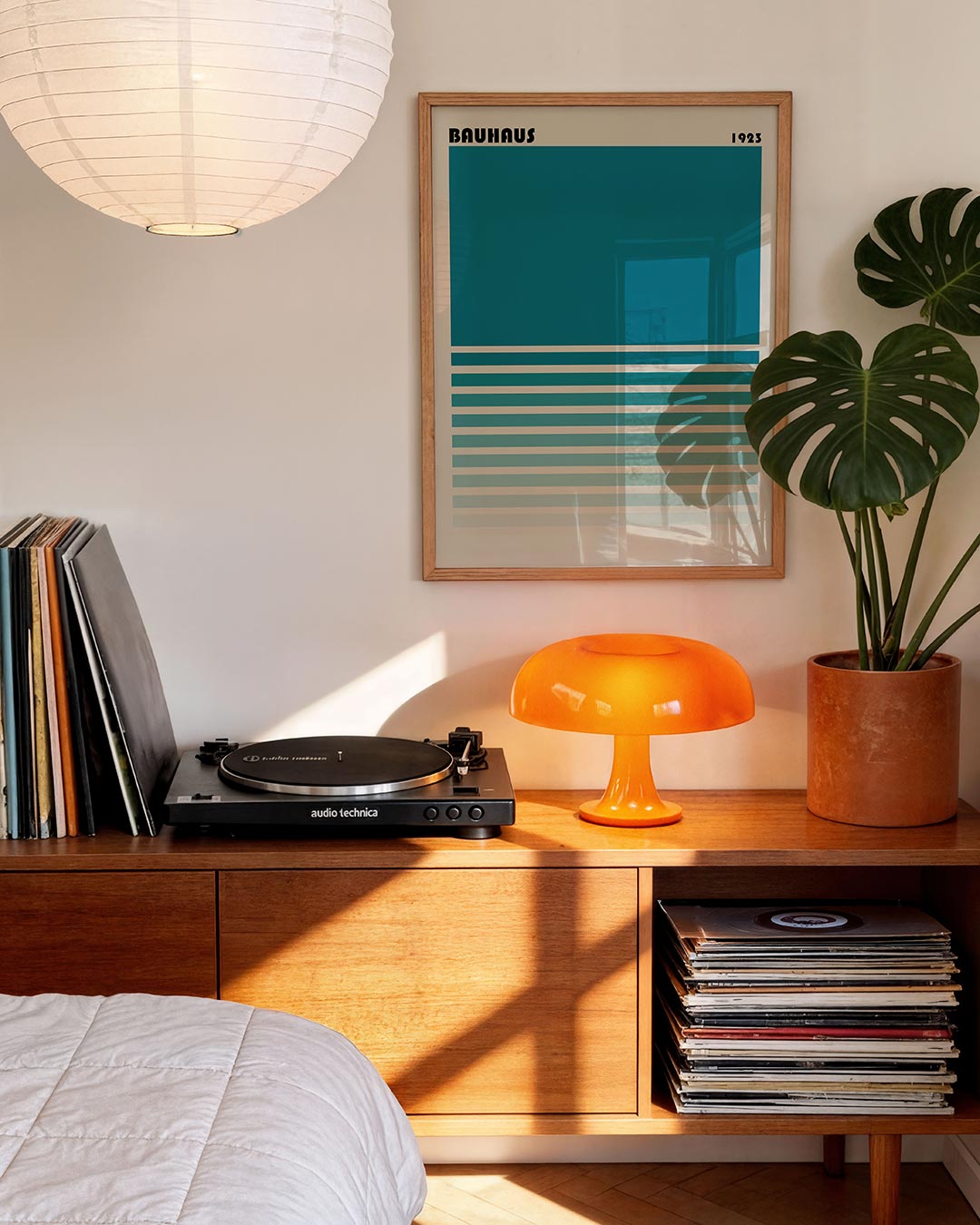 Vlakverdeling en lijnen – moderne Bauhaus wandkunst als poster