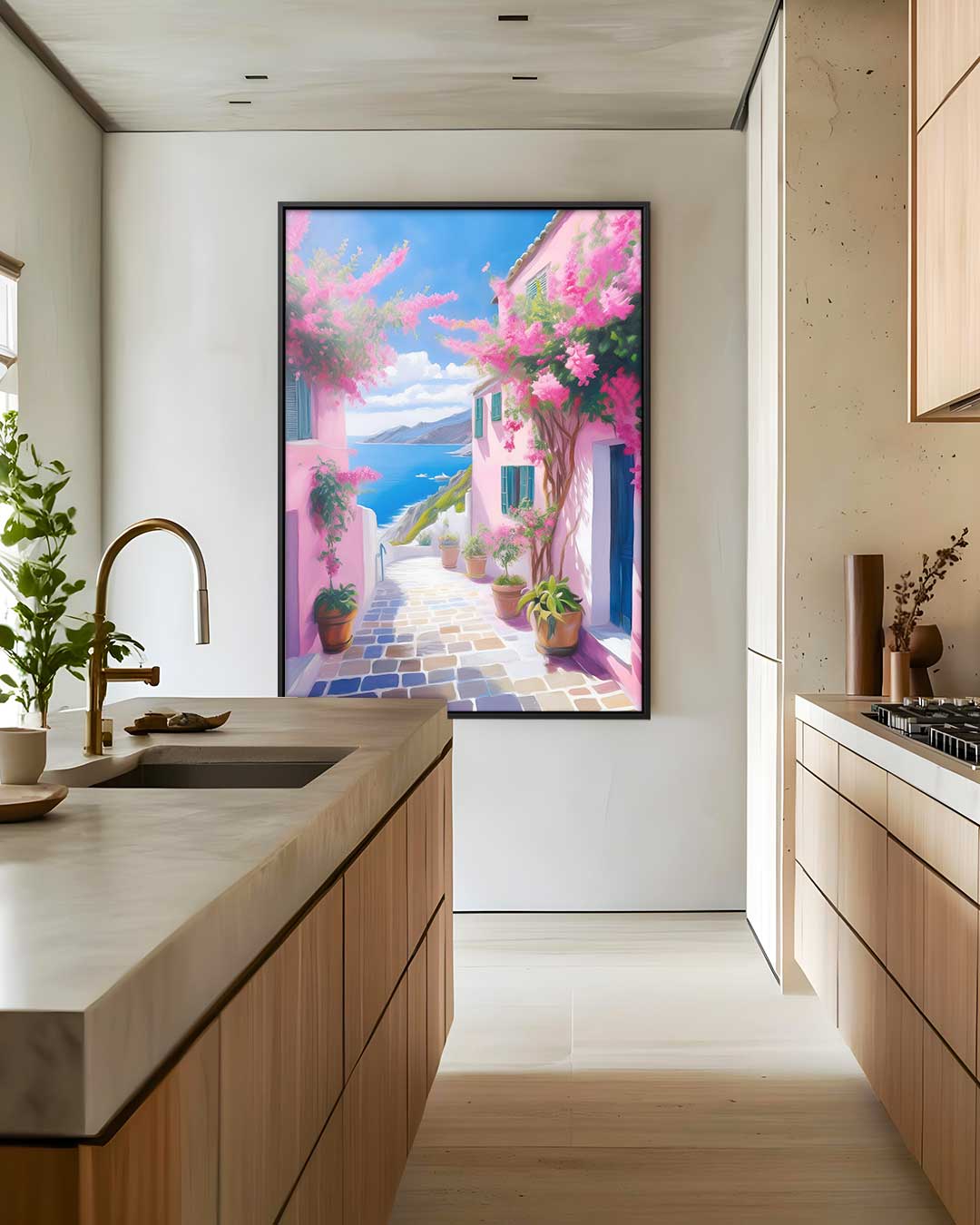 Mediterraans Paradijs – modern portret kunstwerk van WallArtistic