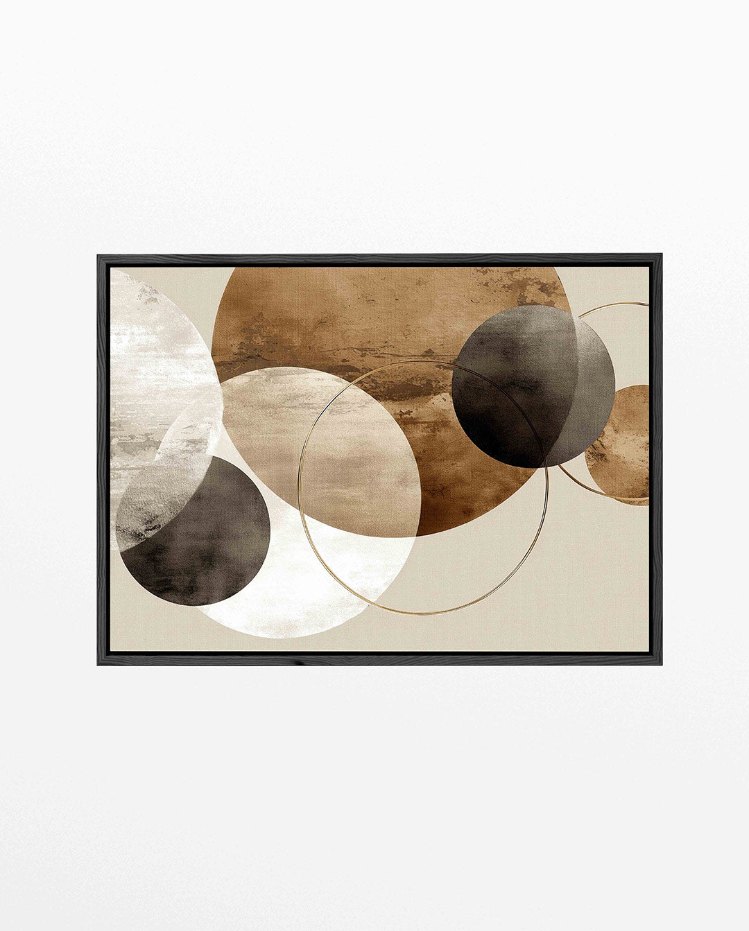 Cirkelvormen en lijnen – liggend abstract kunstwerk