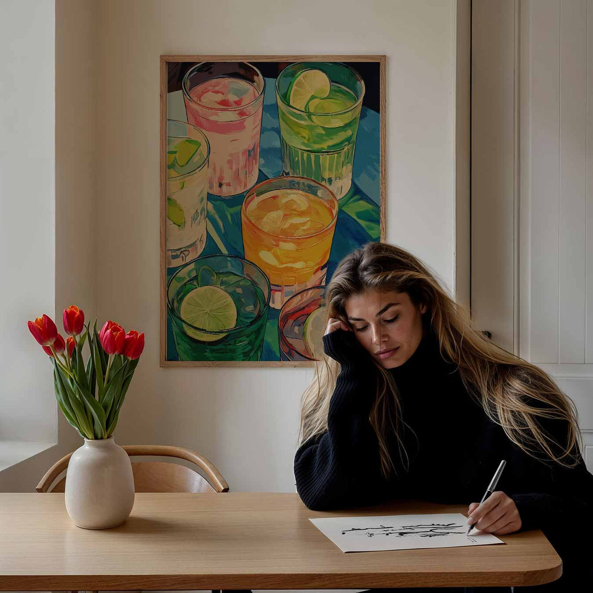Verfrissende Zomer Cocktails – keuken portret poster, afbeelding 7