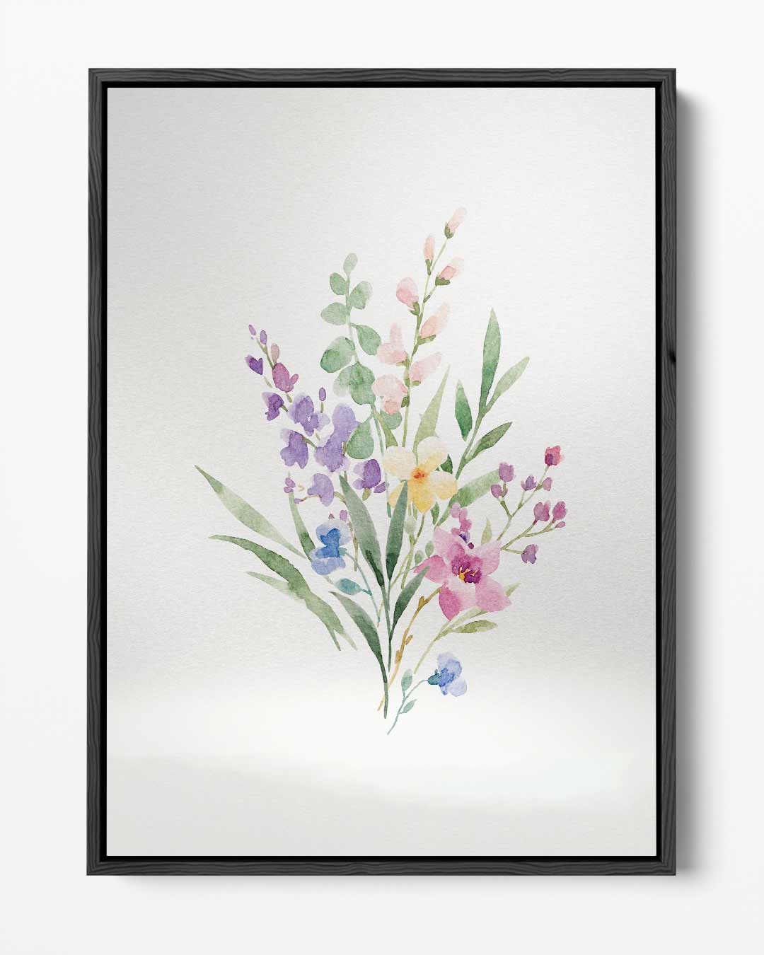 Zomerse Bloemenpracht in Aquarel – portret kunstwerk als wanddecoratie