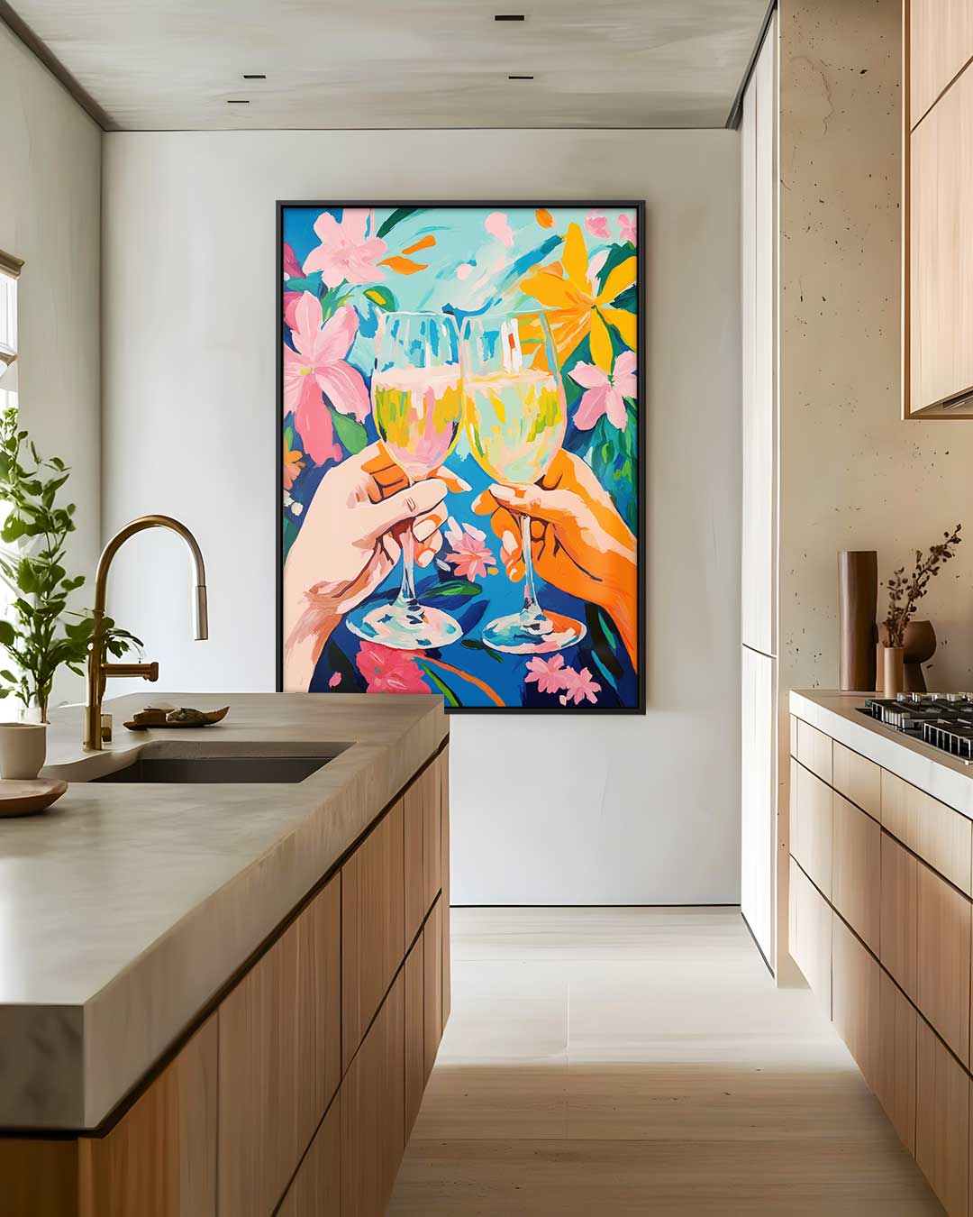 Vrolijk Bloemenfeest – staand kunstwerk voor modern interieur