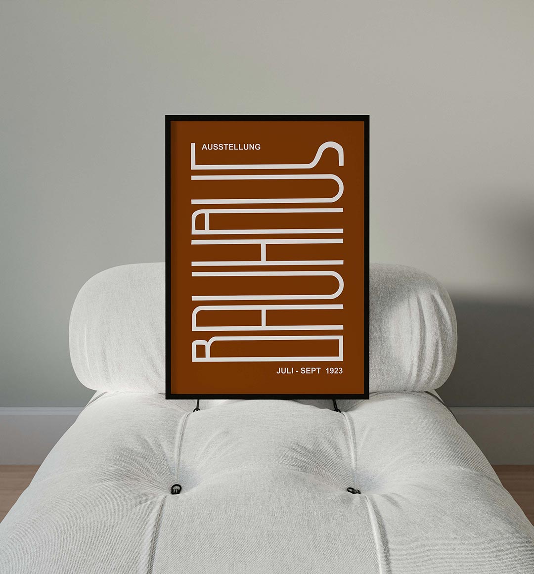 Lijnen en vlakken – moderne Bauhaus wandkunst als poster