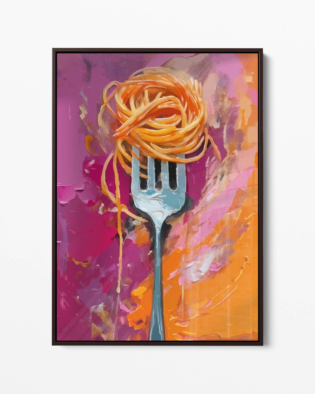 Spaghetti op een Vork – portret kunstwerk als wanddecoratie