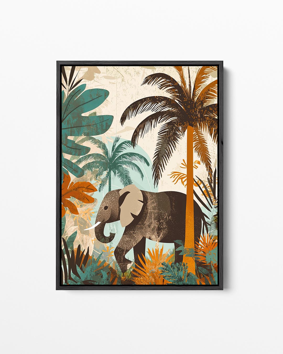 Jungle olifant – staand wanddecoratie kunstwerk